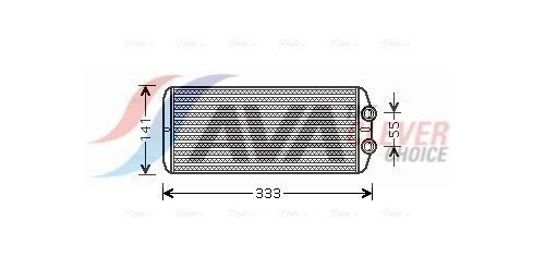 PEA6312 AVA Радіатор опалювача салону